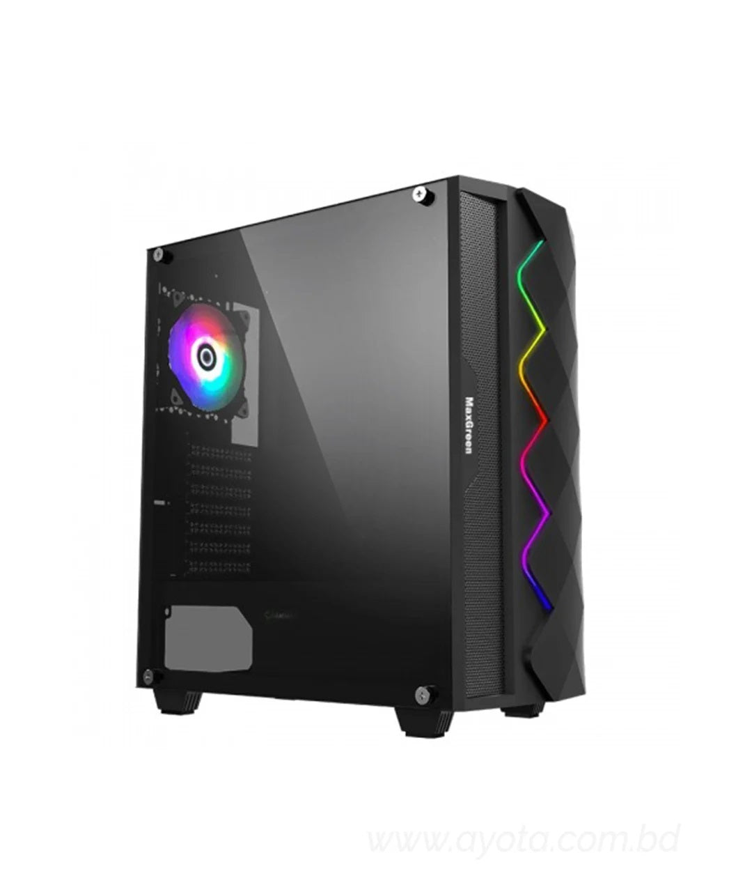 MAXGREEN A361 RGB MID TOWER GAMING CASE-BEST PRICE IN BD