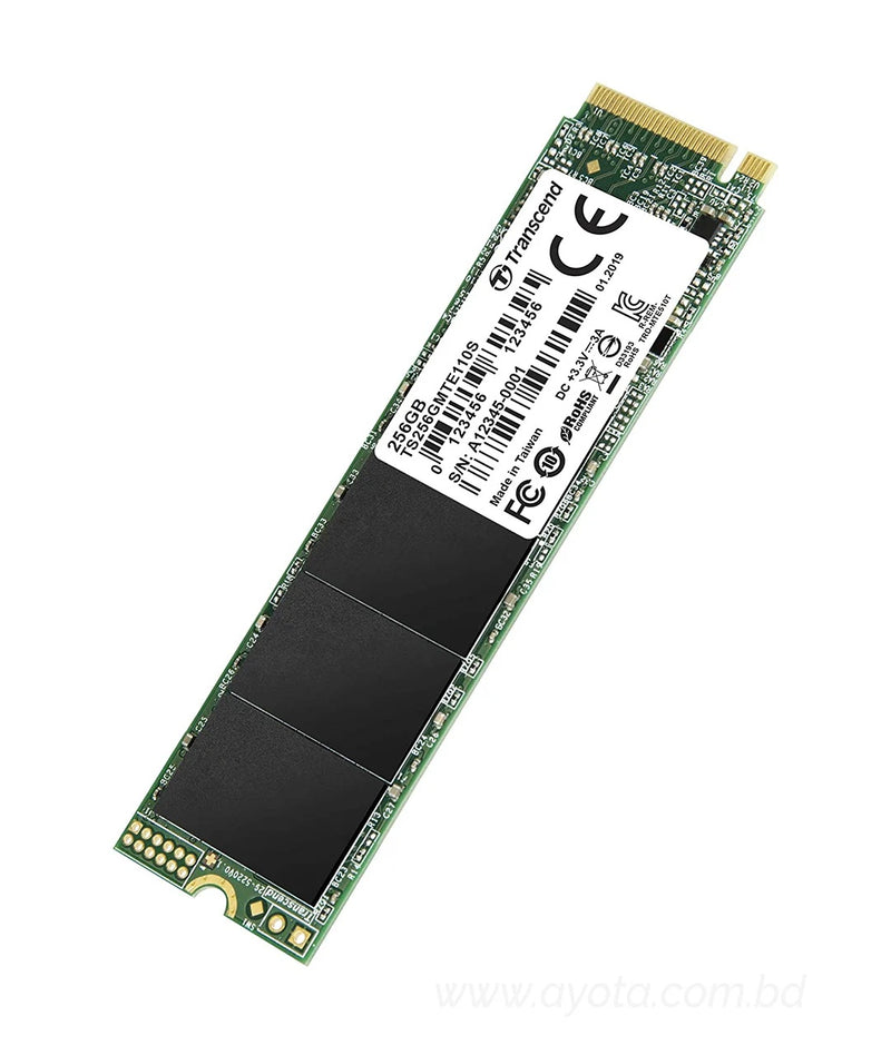 transcend 256gb nvme pcie gen3 x4 mte110s m.2 ssd solid state drive ts256gmte110s