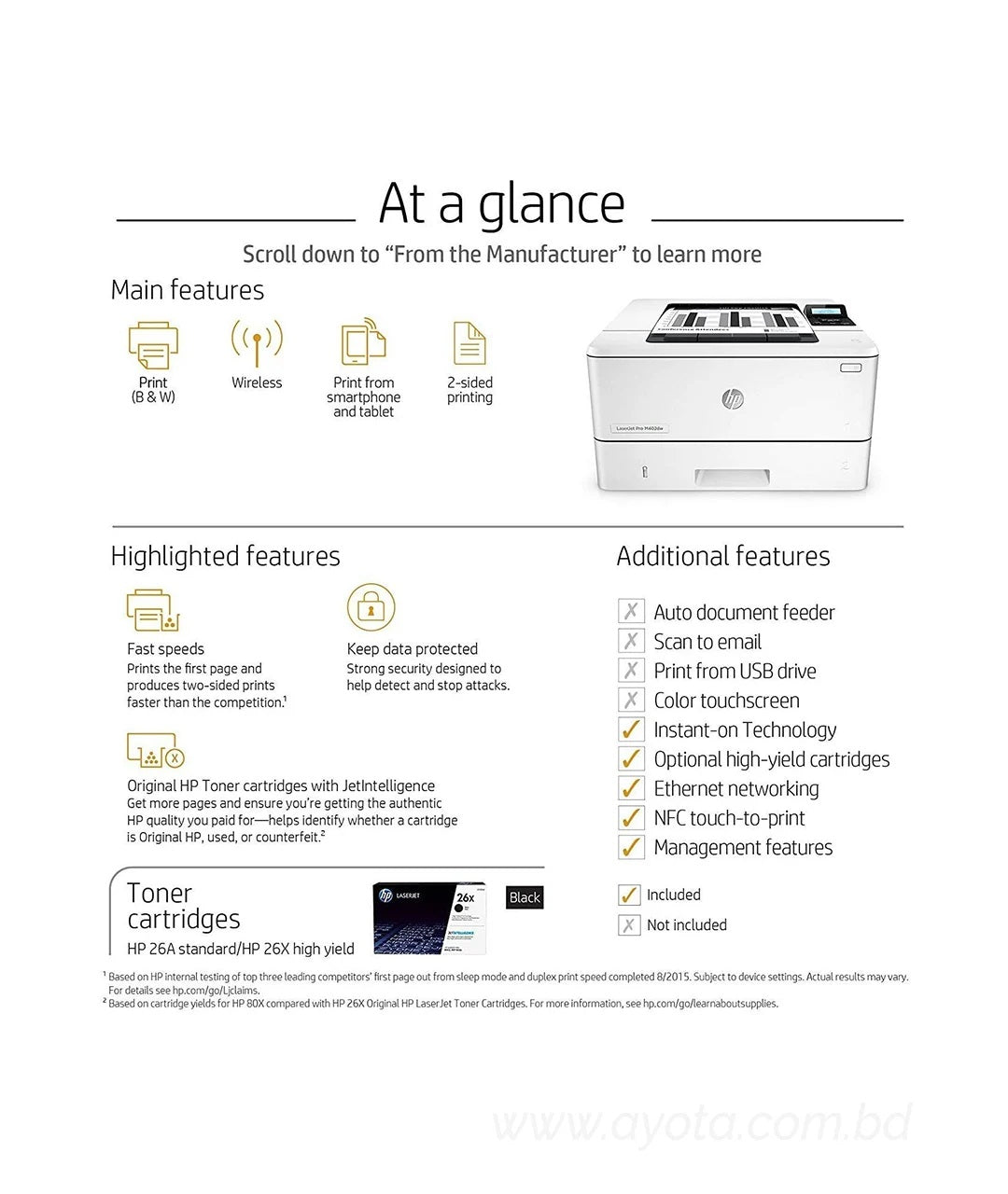 HP LaserJet Pro M402DN Printer