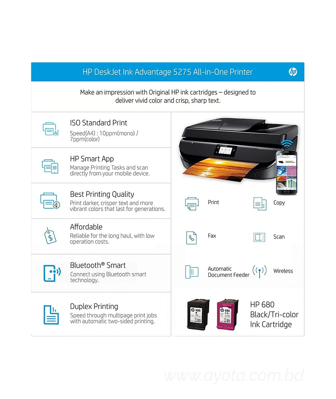 HP DeskJet Ink Advantage 5275 All-In-One Printer