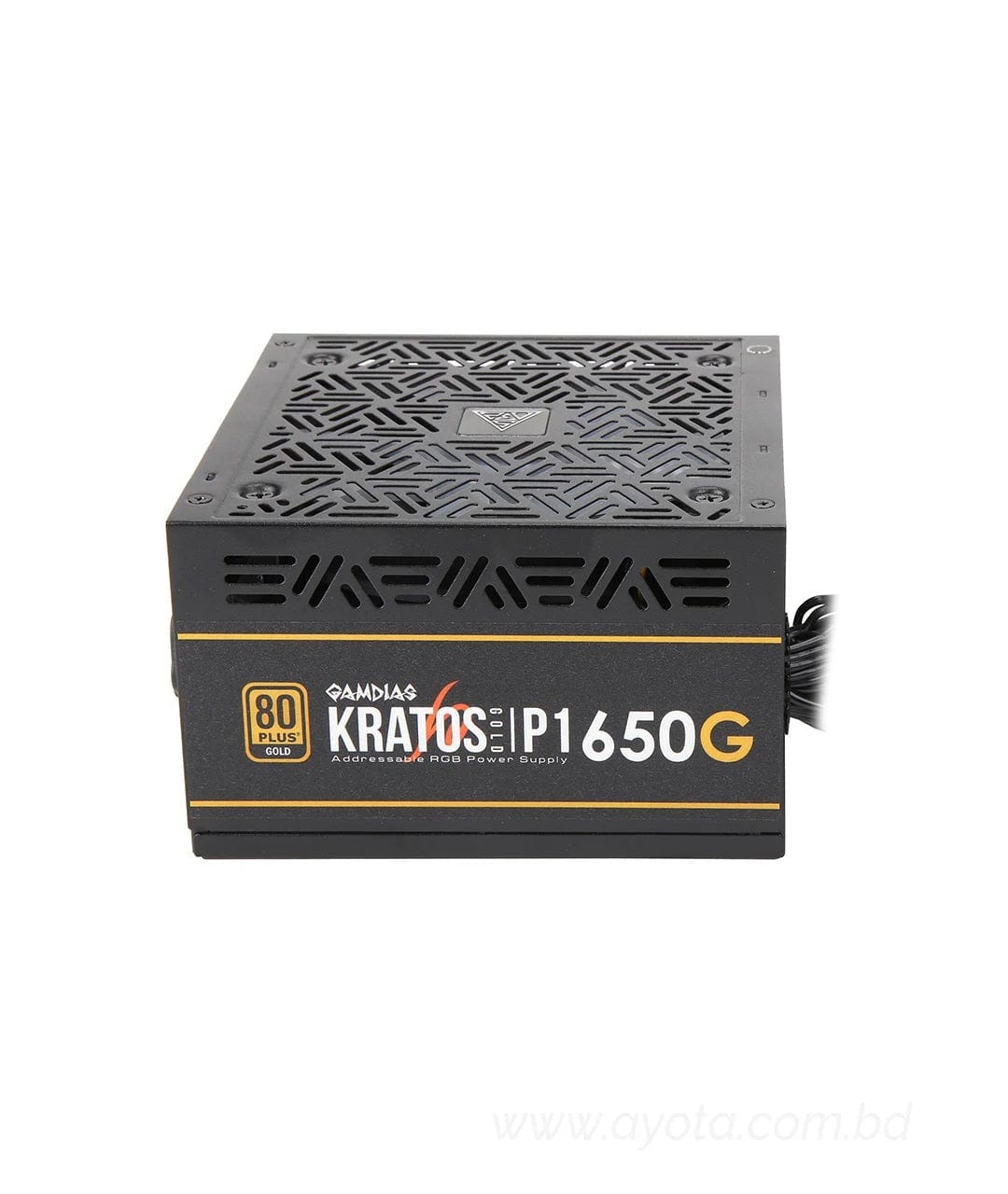 Gamdias Kratos P1-650G 650W ATX12V v2.4 80 PLUS GOLD Certified Non-Modular Active PFC Power Supply with Built-in RGB Lighting Effects and Addressable LEDs