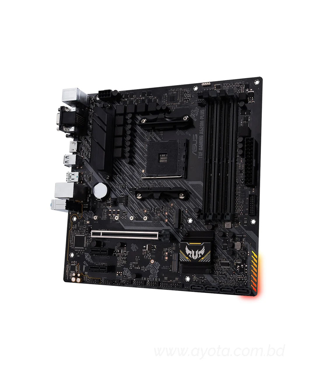 ASUS TUF GAMING A520M-PLUS - Motherboard - micro ATX - Socket AM4 - AMD A520 - USB 3.2 Gen 1, USB 3.2 Gen 2 - Gigabit LA