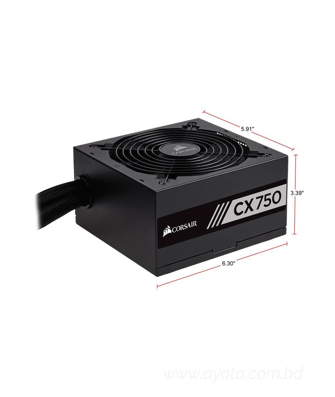 CORSAIR CX Series CX750 (New) CP-9020123-NA 750W ATX12V 80 PLUS BRONZE Certified Non-Modular Active PFC Power Supply