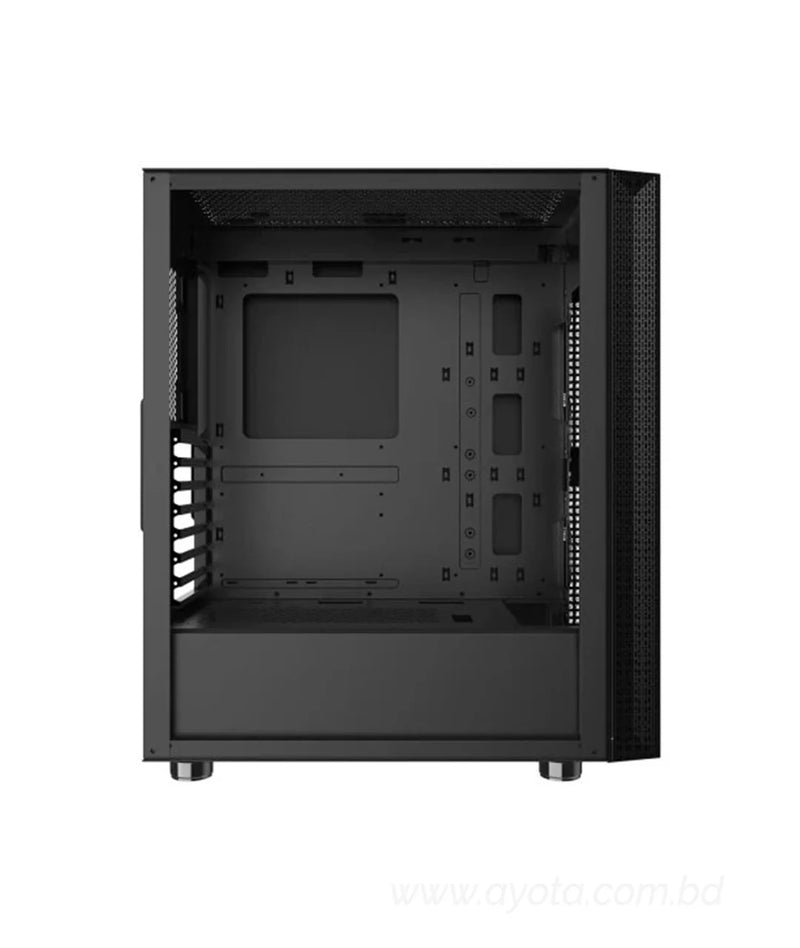 Gamdias MARS M1 Tempered Glass Gaming Case / Easily Accessible I/O Ports / Magnetic Dust Filter / Support Motherboards up to ATX / Support RGB Motherboard Sync Software / Seamless Tempered Glass Window