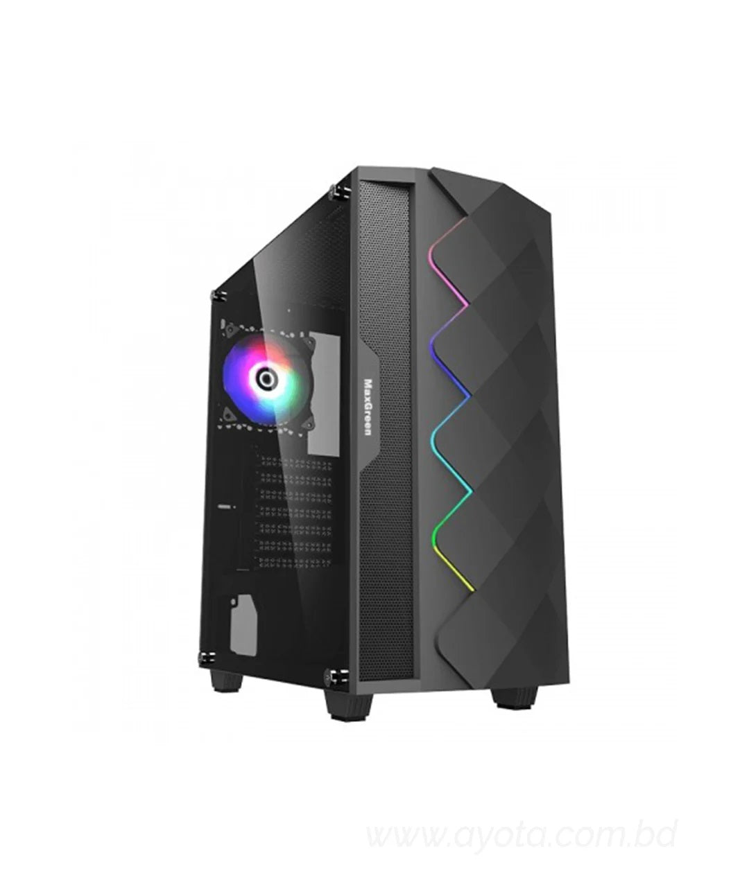 MAXGREEN A361 RGB MID TOWER GAMING CASE-BEST PRICE IN BD