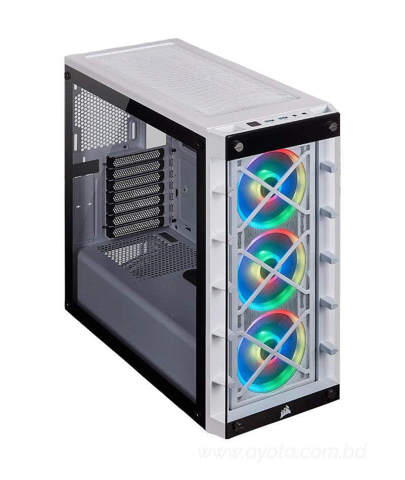 Corsair iCUE 465X RGB Mid-Tower ATX Smart Casing (White)-Best Price In BD  