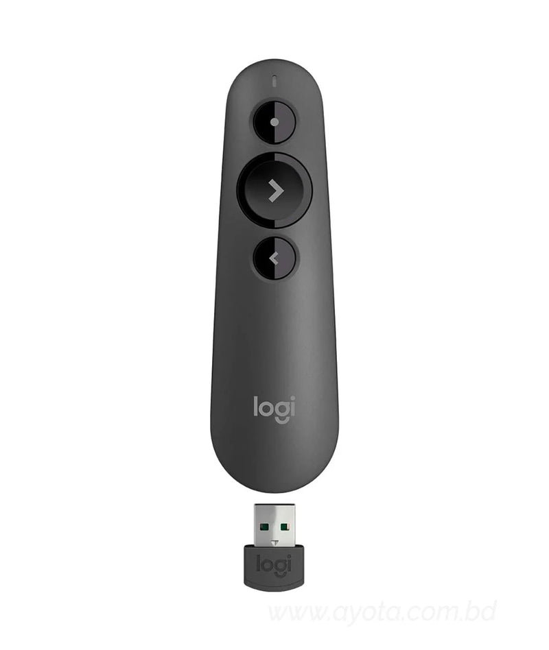Logitech 20-METER OPERATING RANGE R500 Red Laser Wireless Presenter Black