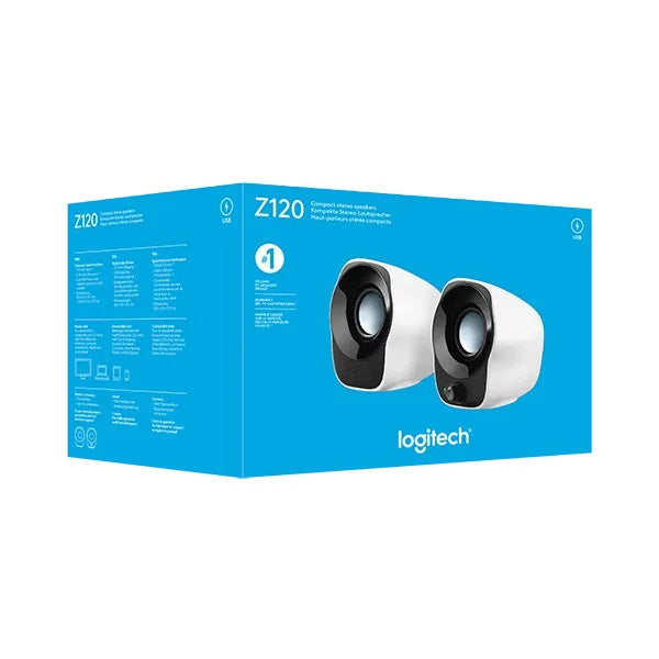 Logitech Z120 Stereo Speaker (Black and White)