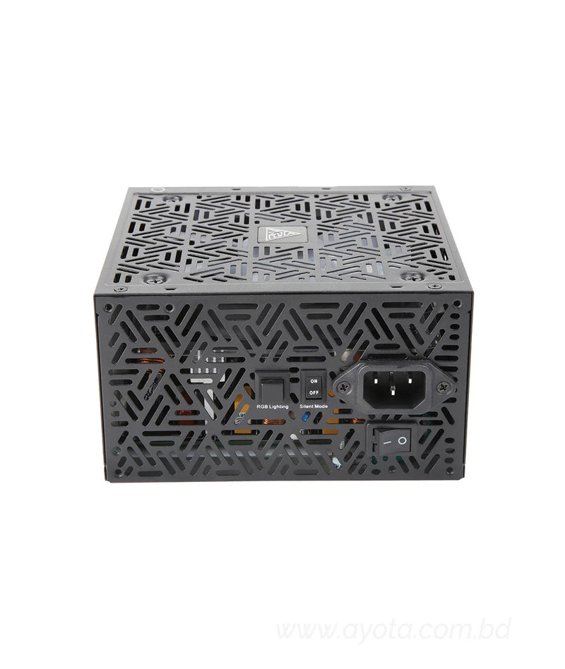 Gamdias Kratos P1-650G 650W ATX12V v2.4 80 PLUS GOLD Certified Non-Modular Active PFC Power Supply with Built-in RGB Lighting Effects and Addressable LEDs