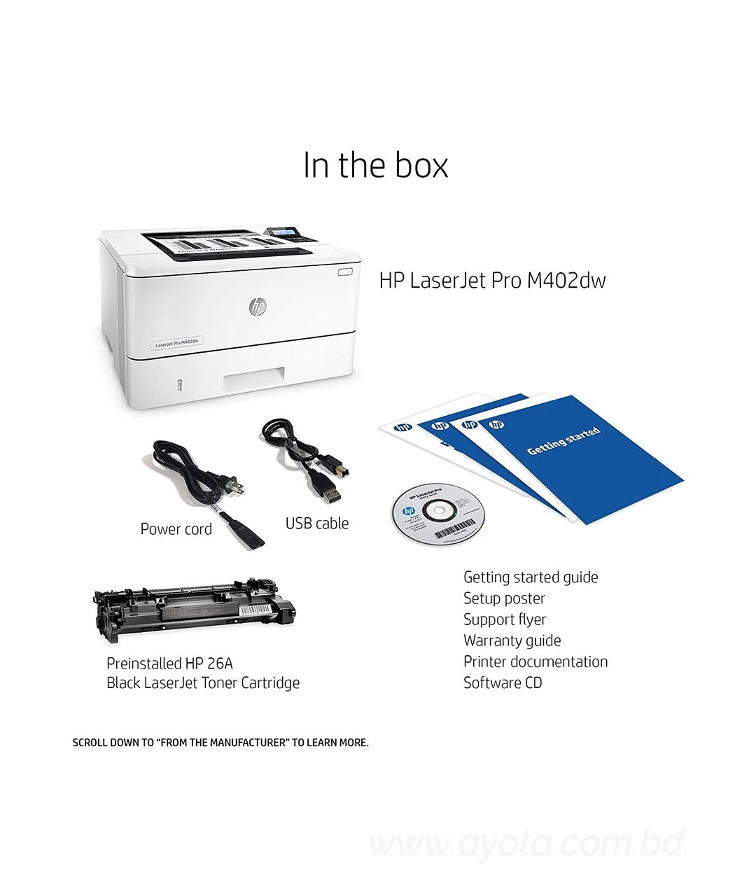 HP LaserJet Pro M402DN Printer