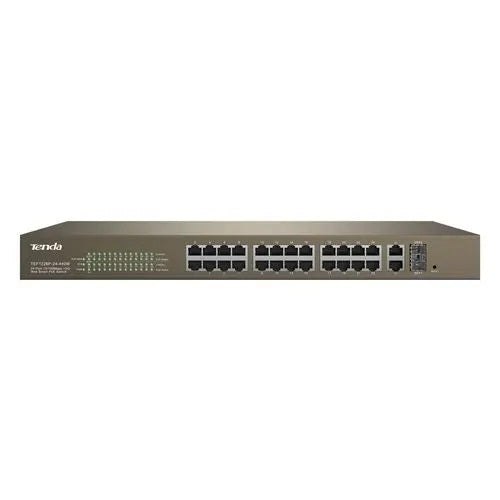 Tenda TEF1226P 24-Port 10/100Mbps + 2 Gigabit Web Smart PoE Switch-best price in bd