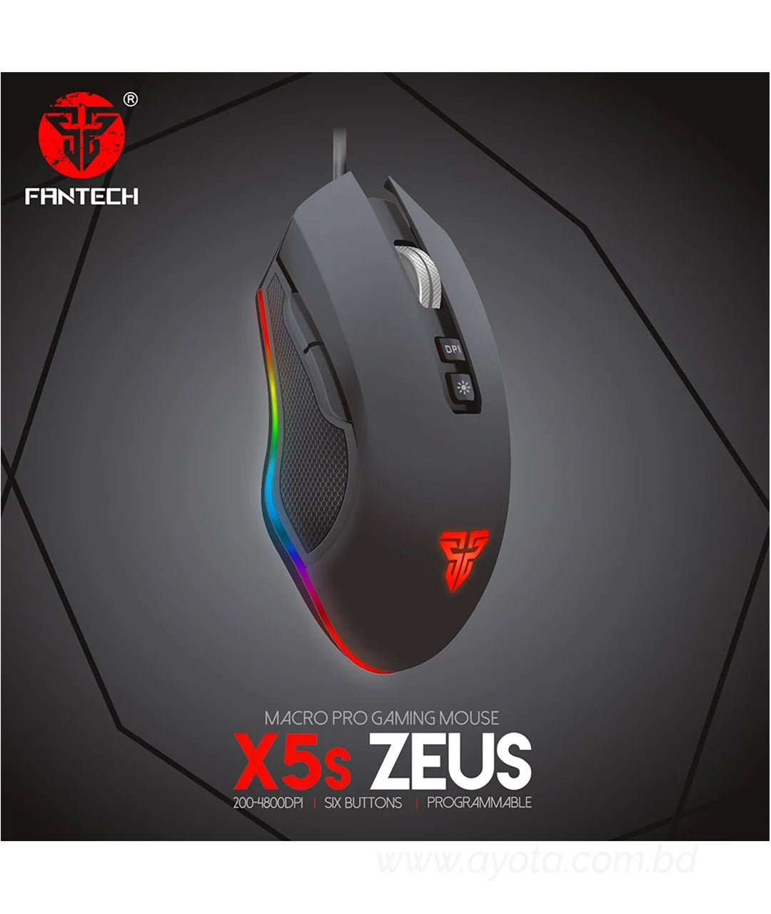 Fantech Optical Gaming Mouse Zeus X5S Macro