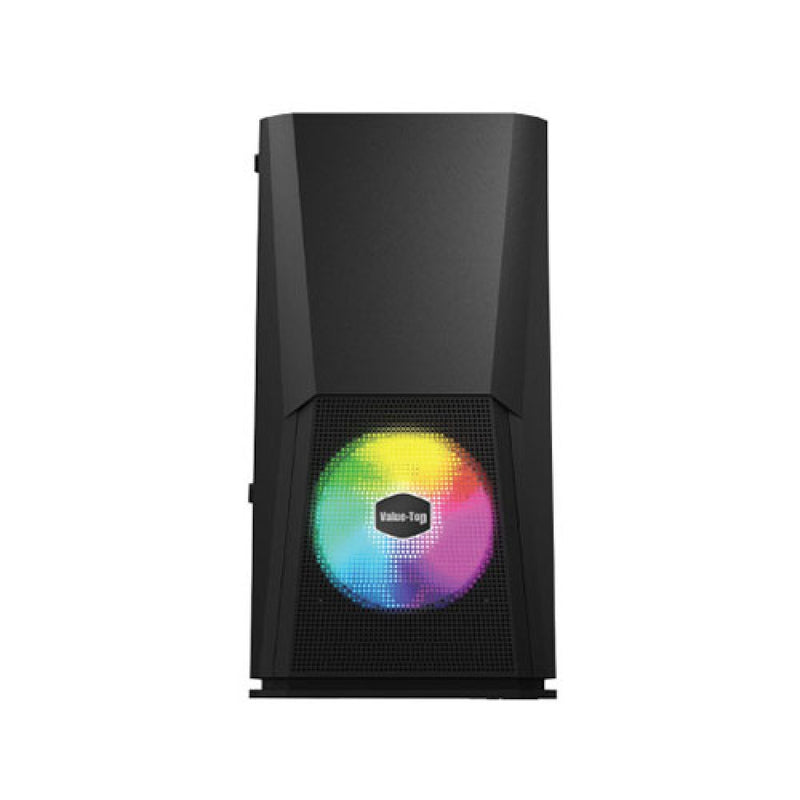 Value Top VT-B703 Mid Tower Black (Tempered Glass Side Window) M-ATX Gaming Casing