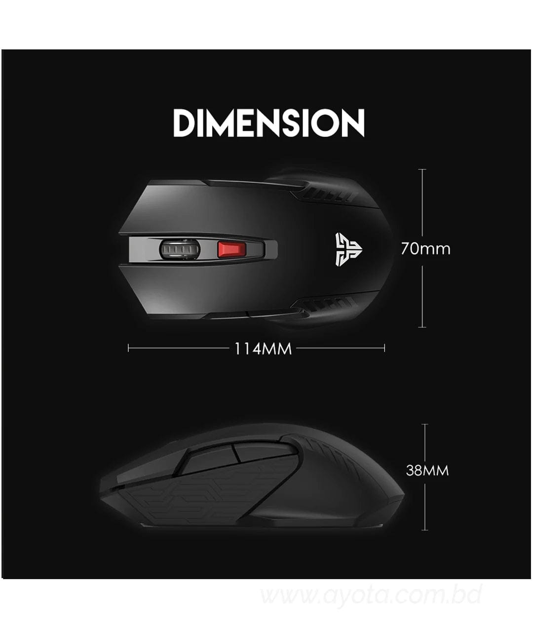 Fantech  Wireless Gaming WG10 Raigor Black Mouse