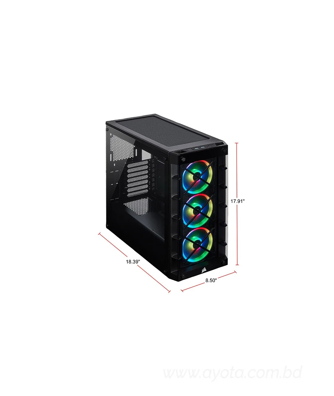 Corsair Crystal iCUE 465X RGB Mid-Tower ATX Smart Case-Best Price In BD 