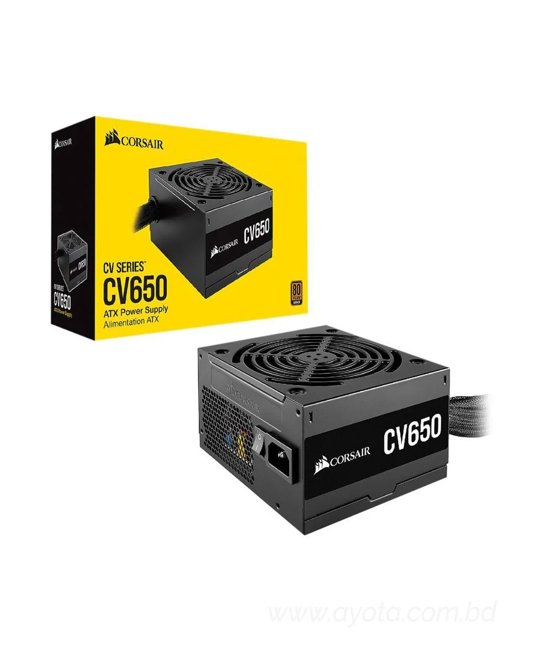 CORSAIR CV Series CV650 CP-9020211-NA 650W ATX12V 80 PLUS BRONZE Certified Non-Modular Power Supply