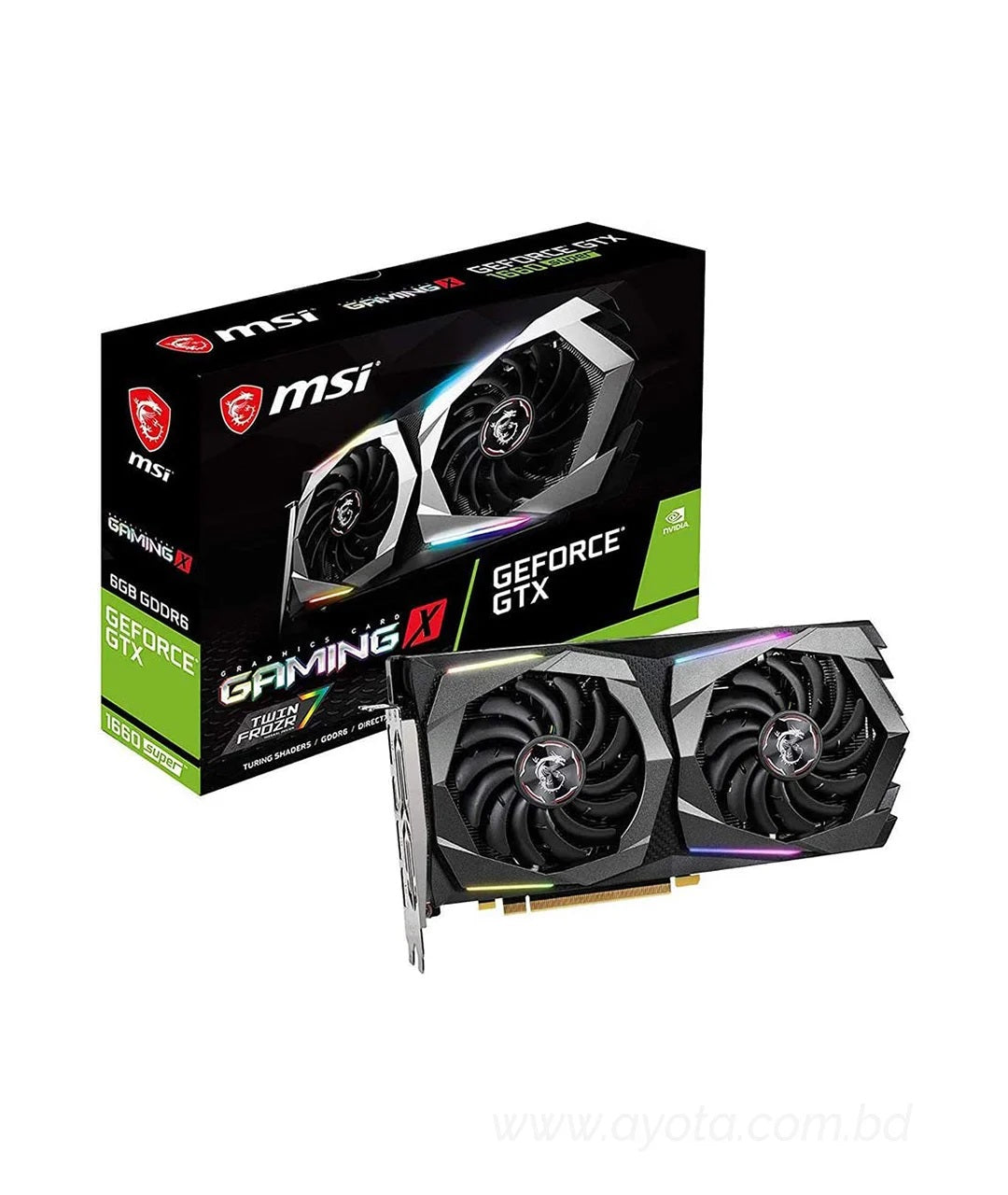 MSI GeForce GTX 1660 SUPER DirectX 12 GTX 1660 SUPER GAMING X 6GB 192-Bit GDDR6 PCI Express 3.0 x16 HDCP Ready Video Card