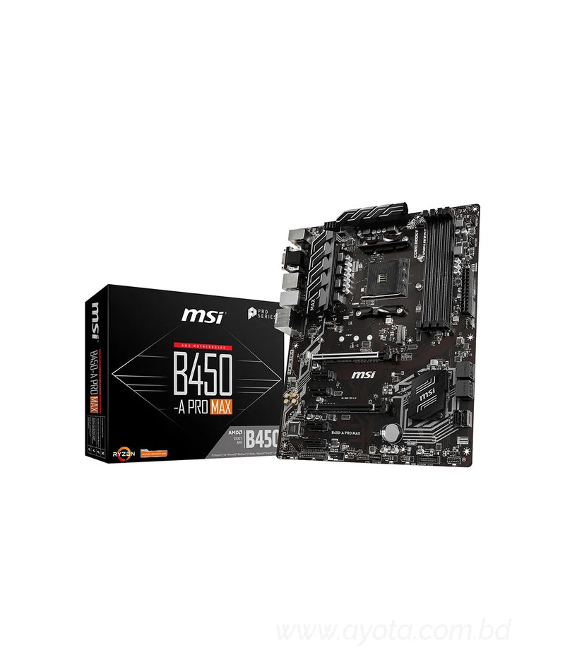 MSI B450M-A PRO MAX AMD AM4 Motherboard-Best Price In BD