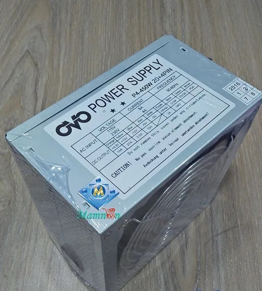 OVO Power Supply With Big Cooling Fan P4-450W ATX 20+4 Pin