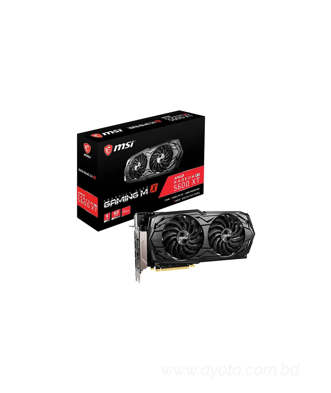 MSI Radeon RX 5600 XT DirectX 12 RX 5600 XT GAMING MX 6GB 192-Bit GDDR6 PCI Express 4.0 HDCP Ready Video Card