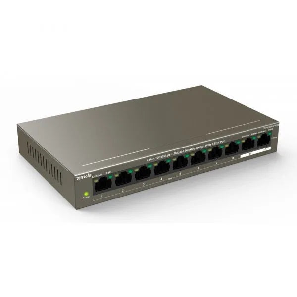 Tenda TEF1110P 8-Port 10/100 Mbps+2 Gigabit Desktop Switch-best price in bd