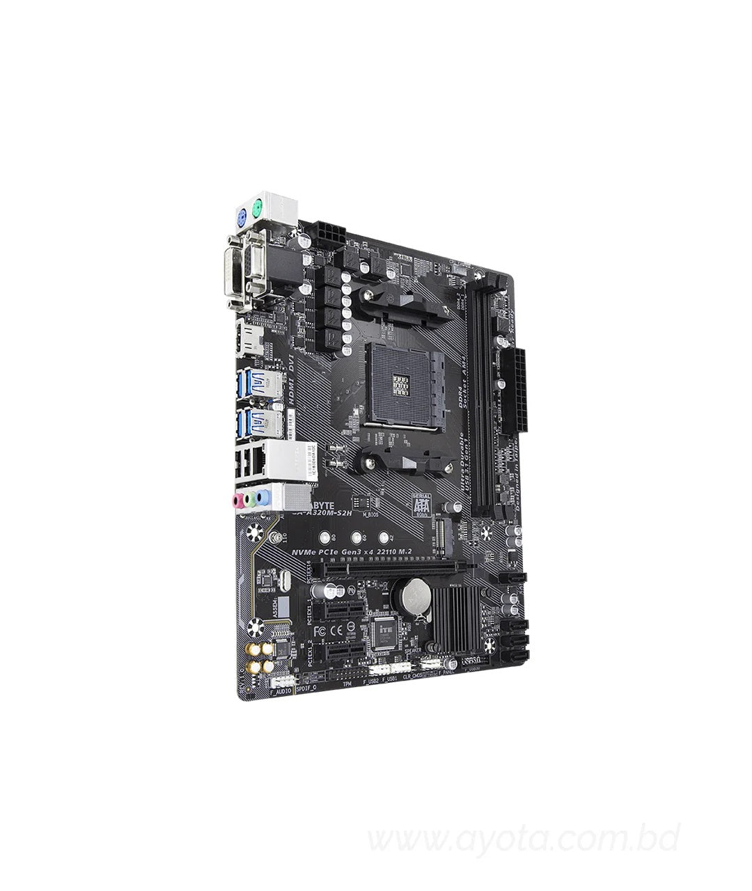 Gigabyte GA-A320M-S2H AMD Micro ATX Motherboard-Best Price In BD