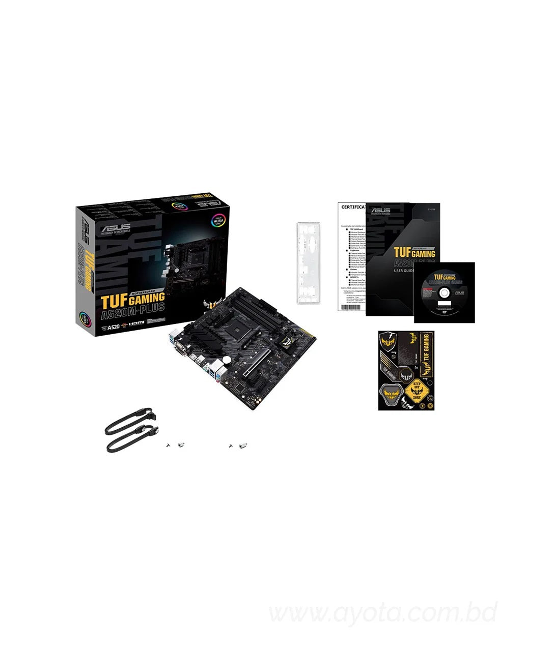 ASUS TUF GAMING A520M-PLUS - Motherboard - micro ATX - Socket AM4 - AMD A520 - USB 3.2 Gen 1, USB 3.2 Gen 2 - Gigabit LA