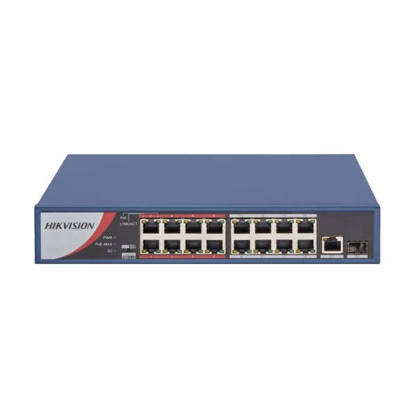 Hikvision DS-3E0318P-E/M(B)16 Port Fast Ethernet Unmanaged POE Switch-price in bd