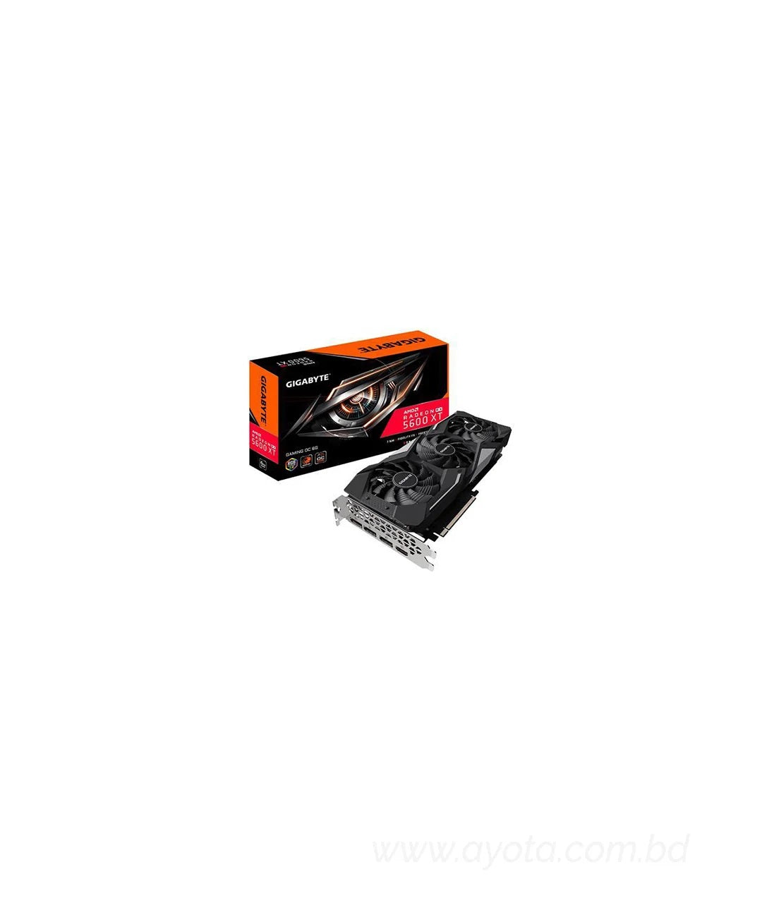 GIGABYTE Radeon RX 5600 XT DirectX 12 GV-R56XTGAMING OC-6GD 6GB 192-Bit GDDR6 PCI Express 4.0 x16 ATX Video Card