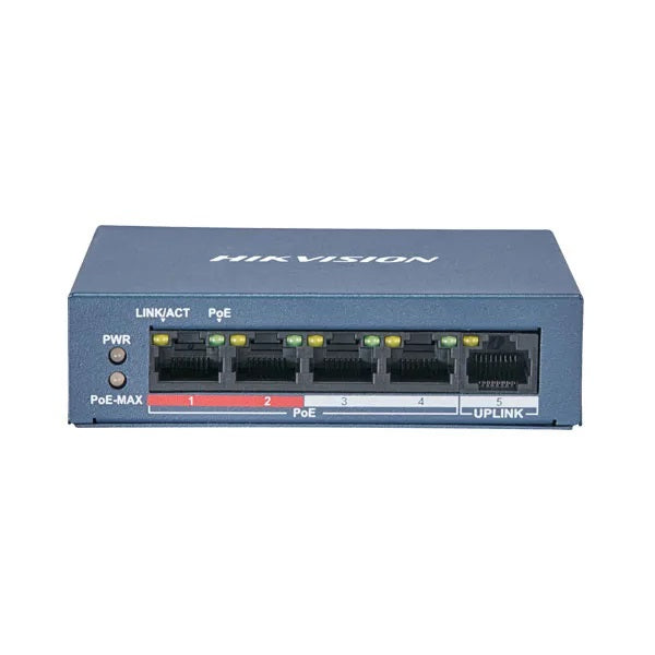 Hikvision DS-3E0105P-E/M(B) 4 Port Fast Ethernet Unmanaged POE Switch-price in bd