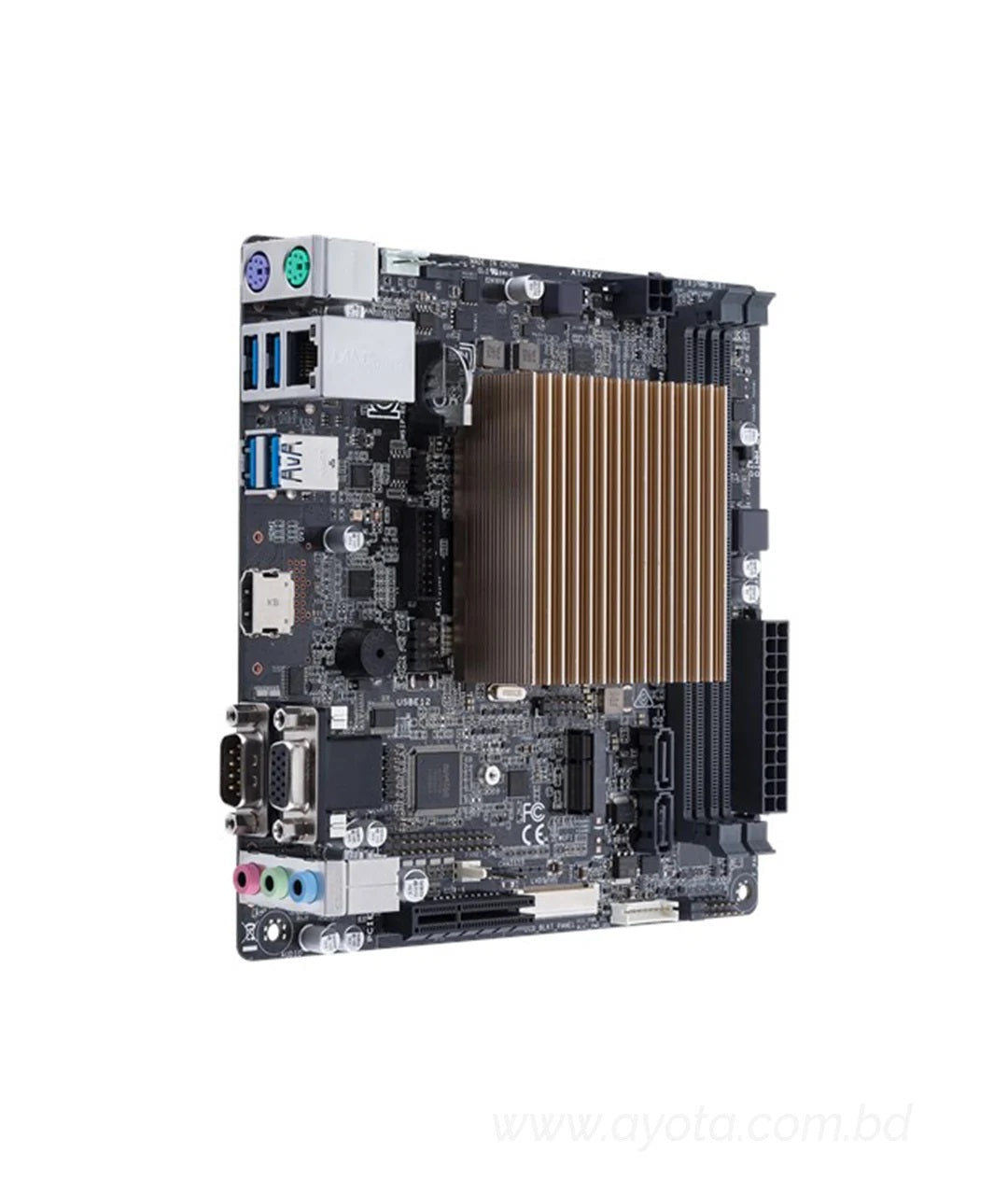 Low-power, fan-less mini-ITX motherboard for Intel Celeron® SoC J3355 processors, with 5X Protection II and HDMI/D-Sub/LVDS support