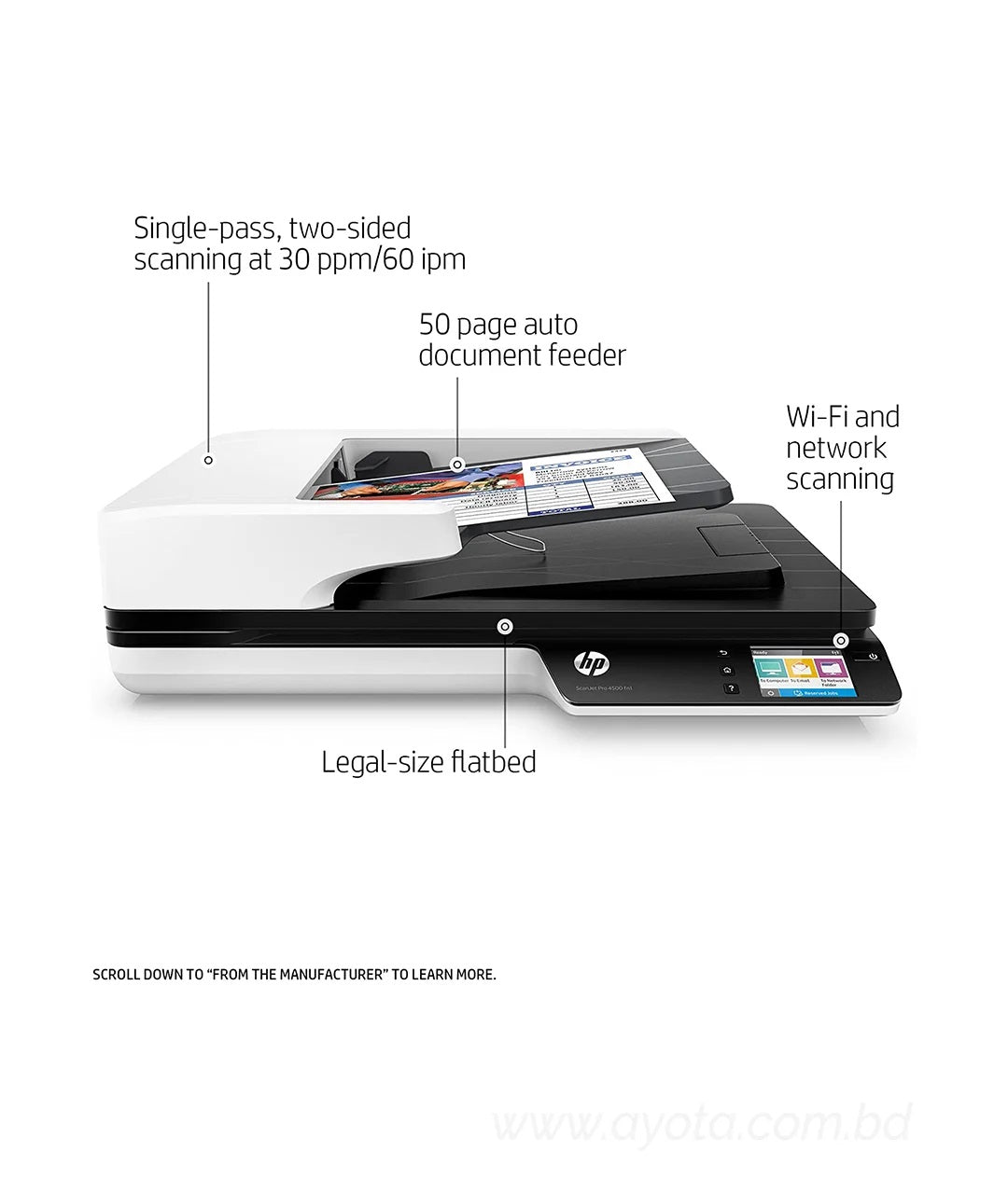 HP ScanJet Pro 4500 fn1 Network Scanner-Best Price In BD