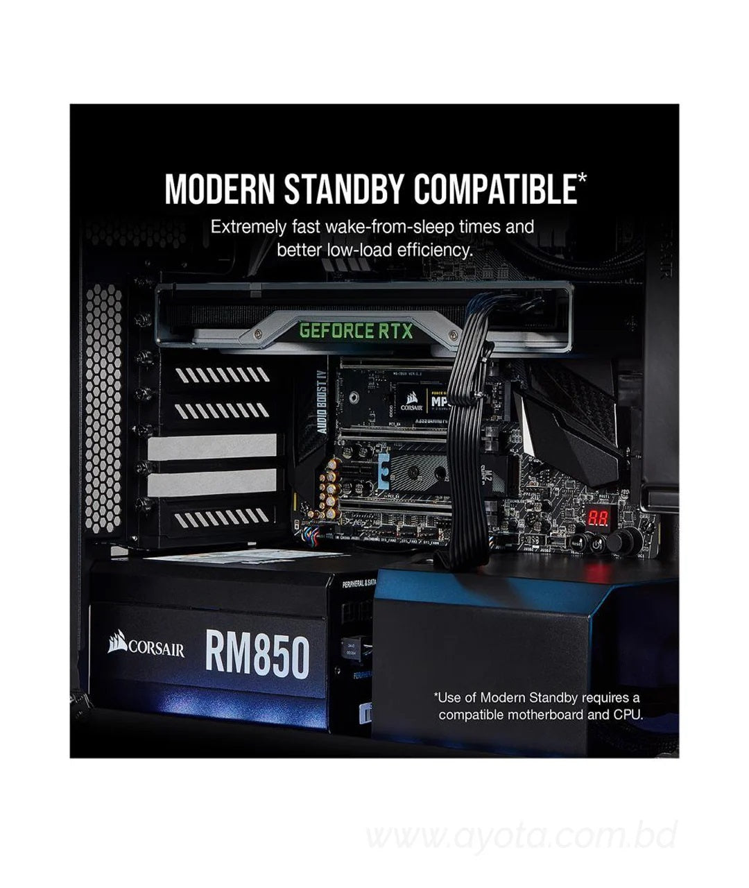 CORSAIR RM Series RM850 CP-9020196-NA 850W ATX12V / EPS12V SLI Ready CrossFire Ready 80 PLUS GOLD Certified Full Modular Power Supply