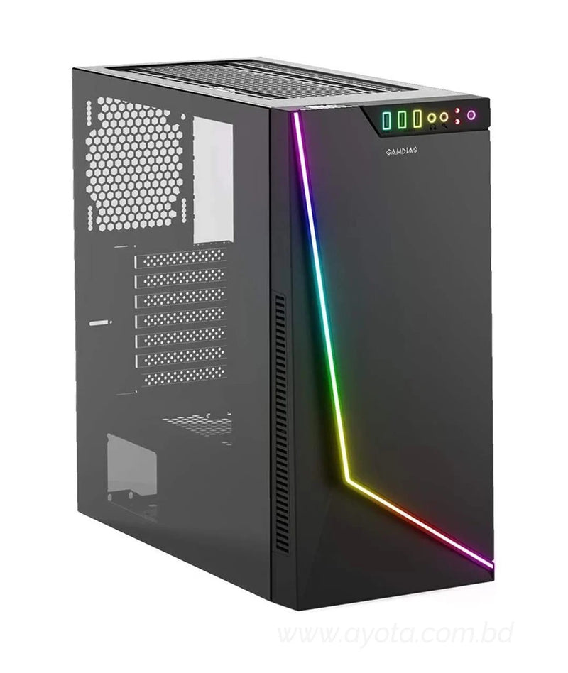 Gamdias ARGUS M1 Mid Tower PC Gaming  RGB Case-Best Price In BD   