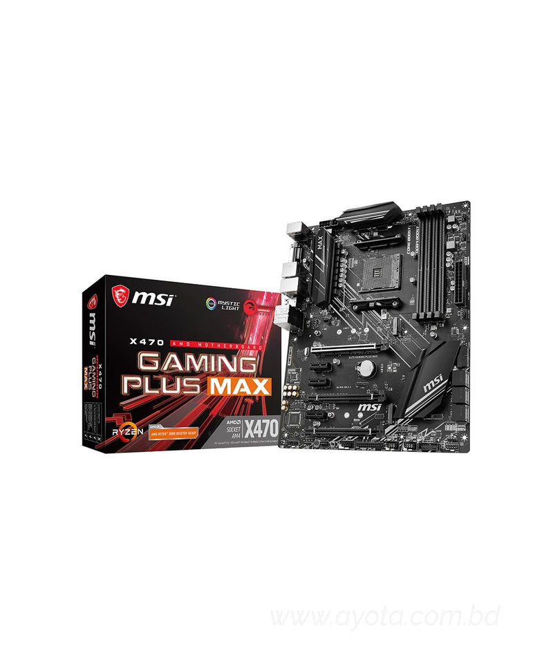 MSI PERFORMANCE GAMING X470 GAMING PLUS MAX AM4 AMD X470 SATA 6Gb/s ATX AMD Motherboard