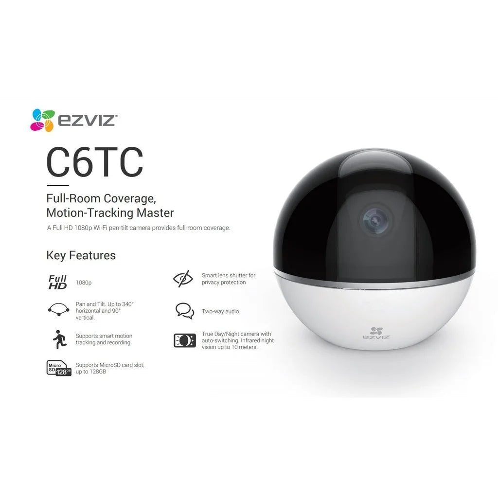 EZVIZ C6C 360 Degree 1080p HD 5M IR IP PTZ CC Camera-Best Price In BD